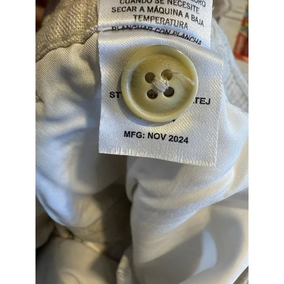 KENNETH COLE-NWT-Men's Natural Linen Blend Cargo Drawstring Shorts-Size XL - Picture 8 of 8